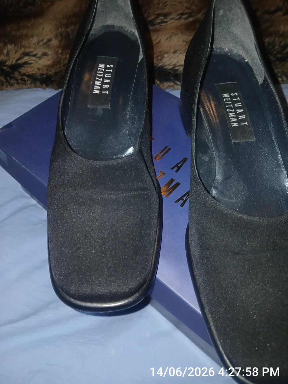 Vintage 90's Stuart Weitzman Black Low Block Heel Pumps